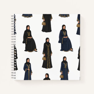 Saudi-Arabische Frauen in Abayas Notizblock