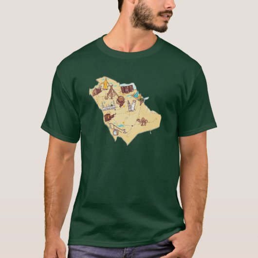 saudi-arabische Landkarte Shirt (Vorderseite)