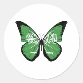 Saudi-Butterfly Runder Aufkleber (Vorderseite)