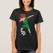 Saudi Dabbing Soccer Boy Saudi Arabien Flaggenfußb T-Shirt (Vorderseite)