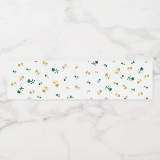 Saudi-Design Wasserflaschenetikett (Einzelnes Label)