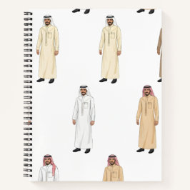 Saudi-Erbe-Männer-Thobe Notizblock