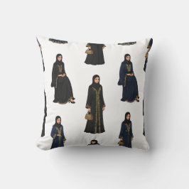 Saudi-Frauen in Abayas Kissen