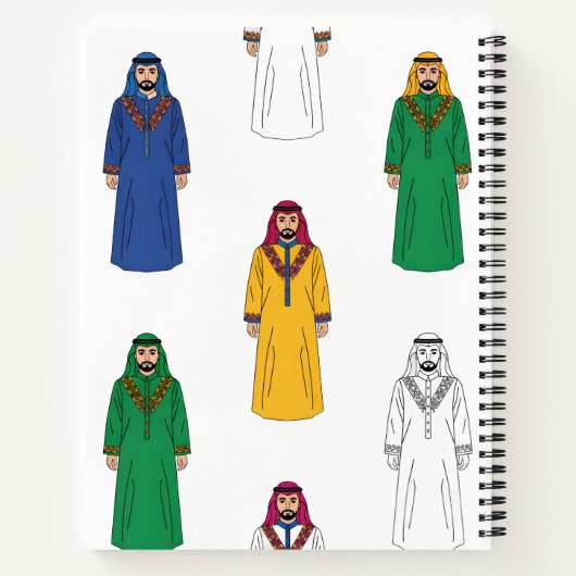 Saudi Heritage Men’s Thobe Notizblock (Rückseite)