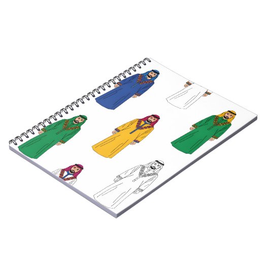 Saudi Heritage Men’s Thobe Notizblock (Linke Seite)