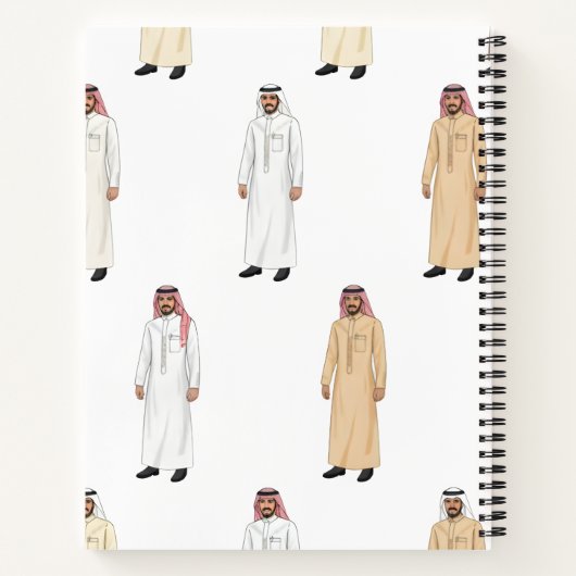 Saudi Heritage Men’s Thobe Notizblock (Rückseite)