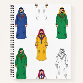 Saudi-Heritage-Thobe für Männer Notizblock