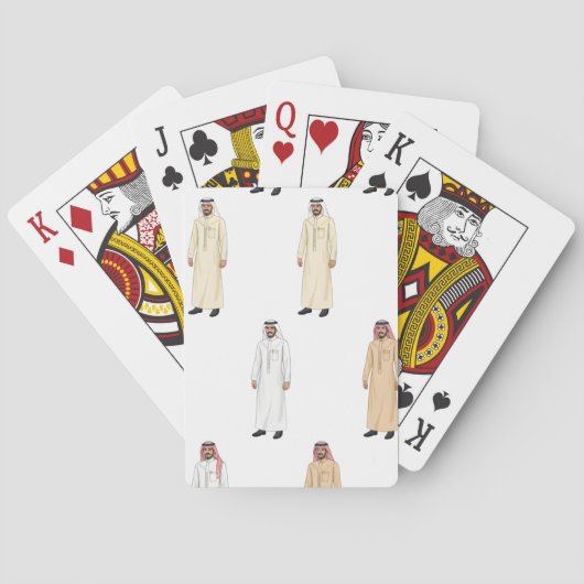 Saudi-Heritage-Thobe für Männer Spielkarten (Rückseite)