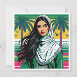 "Saudi-Pop Queen - Bold Heritage Art for National