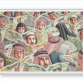 Saudis lesen den saudi-Nachrichtenkopf Aufkleber (Vorderseite)