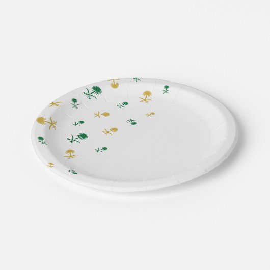 saudische Designplatte Pappteller (Schrägansicht)