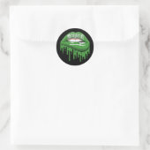 Saudische Lips Stolperflagge Runder Aufkleber (Tasche)