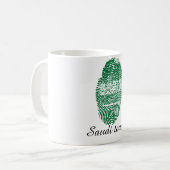 Saudische Touchfingerabdruckflagge Kaffeetasse (Vorderseite Links)