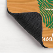 Saudische Touchfingerabdruckflagge Mousepad (Ecke)