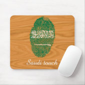 Saudische Touchfingerabdruckflagge Mousepad (Mit Mouse)