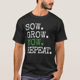 Sauen Grow Mow Wiederholung Funny Lawnmäher Lover T-Shirt