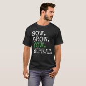 Sauen Grow Mow Wiederholung Funny Lawnmäher Lover T-Shirt (Vorne ganz)