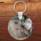 Sauen mit Piglet Schlüsselanhänger (Vorderseite)