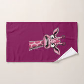 Sauer Gesicht Rosa Giraffe Handtuch (Handtuch)