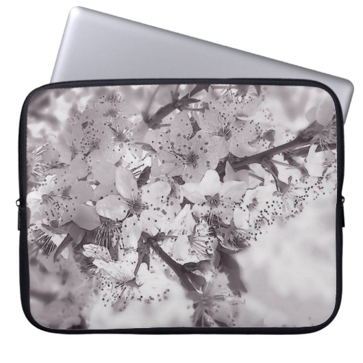 Sauer-Kirschbaum Schwarz-Weiß Laptopschutzhülle (Vorderseite)
