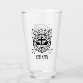 Sauerkatze mit Ihrem Namen Glas (Vorderseite)