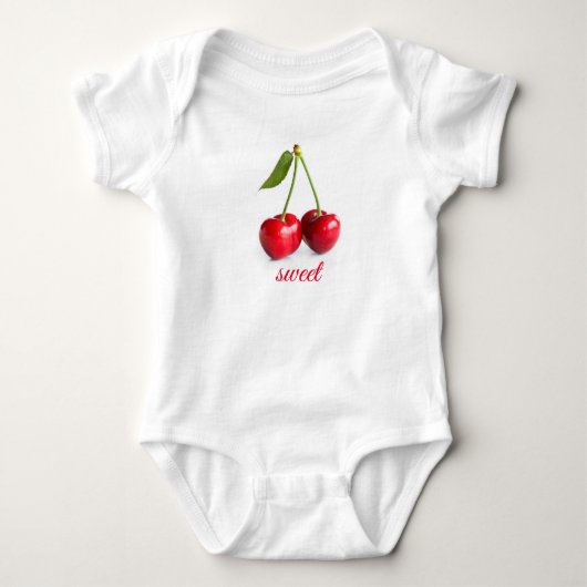 Sauerkirsche Baby Strampler (Vorderseite)