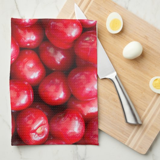 Sauerkirsche Geschirrtuch (Viertel Falte)