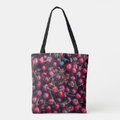 Sauerkirsche nah oben im Hintergrund Tasche (Rückseite)