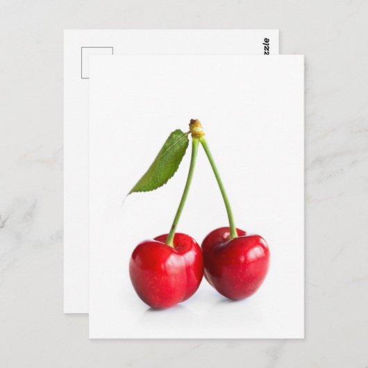 Sauerkirsche Postkarte (Vorne/Hinten)