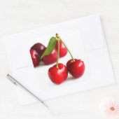 Sauerkirsche Quadratischer Aufkleber (Umschlag)
