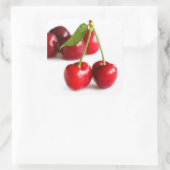 Sauerkirsche Quadratischer Aufkleber (Tasche)