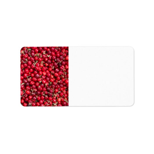 Sauerkirschmuster Adressaufkleber (Vorne)