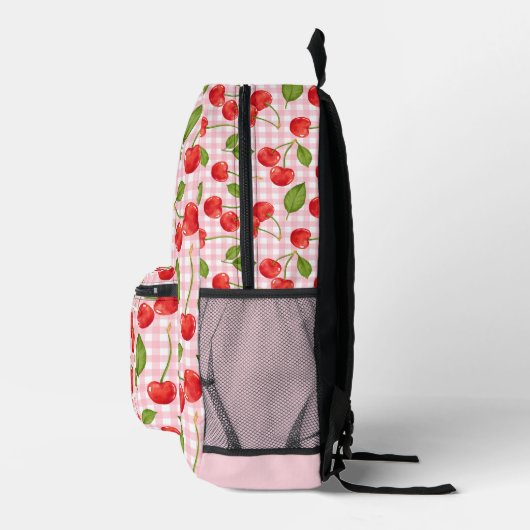 Sauerkirschmuster Bedruckter Rucksack (Rechts)