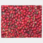 Sauerkirschmuster Fleecedecke (Vorderseite (Horizontal))