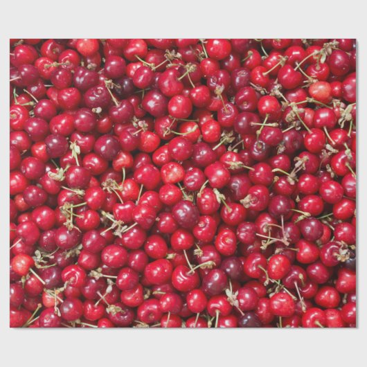 Sauerkirschmuster Geschenkpapier (Flach)