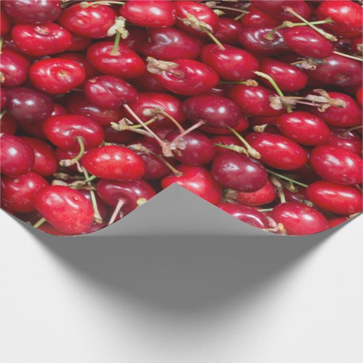 Sauerkirschmuster Geschenkpapier (Ecke)