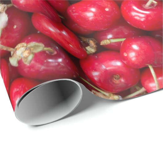 Sauerkirschmuster Geschenkpapier (Rolleneckpunkt)