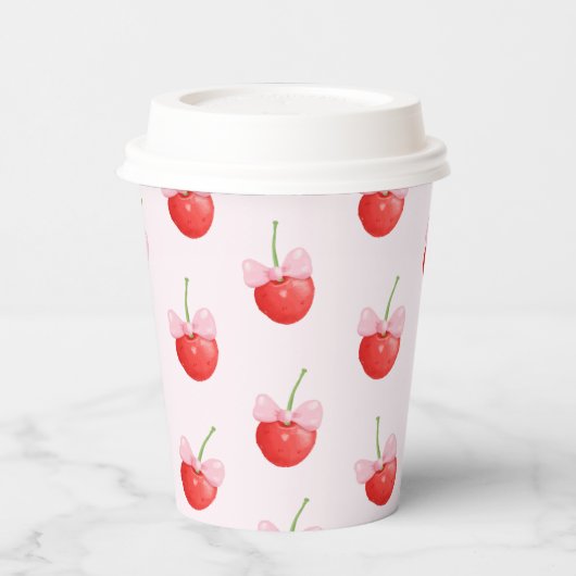Sauerkirschmuster Pappbecher (Links)