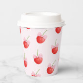 Sauerkirschmuster Pappbecher (Vorderseite)