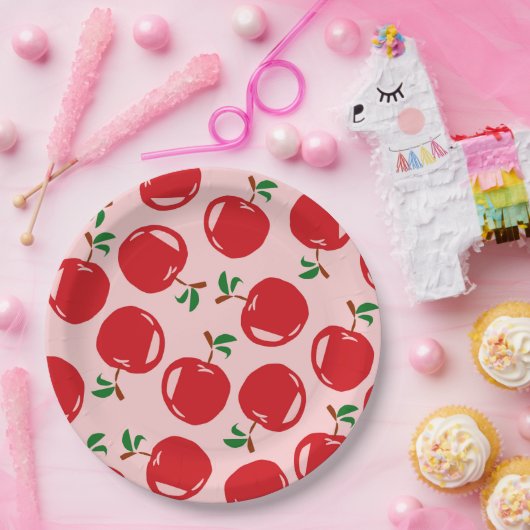Sauerkirschmuster Pappteller (Party)