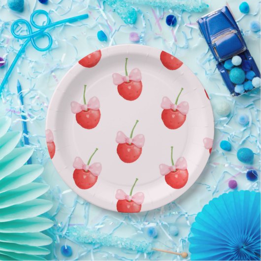 Sauerkirschmuster Pappteller (Party)