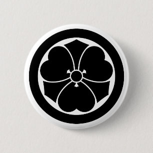 Sauerklee mit Schwertern im Kreis 1 Anstecknadel