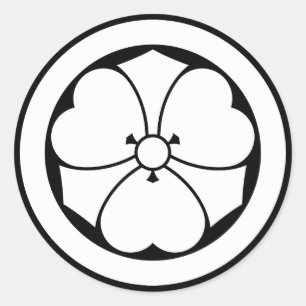 Sauerklee mit Schwertern im Kreis 1 Runder Aufkleber