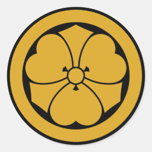 Sauerklee mit Schwertern im Kreis 1 Runder Aufkleber