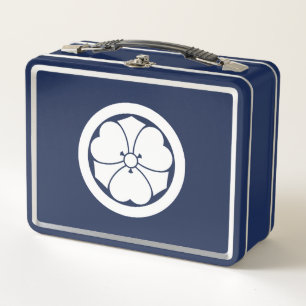 Sauerklee mit Schwertern im Kreis Metall Brotdose