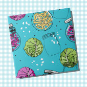 Sauerkraut Cabbage Fermenting Illustration Fliese