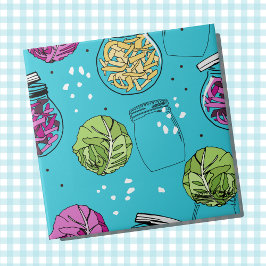 Sauerkraut Cabbage Fermenting Illustration Fliese