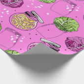 Sauerkraut Fermenting Cabbages und Jars Geschenkpapier (Ecke)
