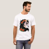 Sauerkulpferd mit Rote Rosen T-Shirt (Vorne ganz)