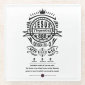 Sauerstoff 888 Name Jesu Glasuntersetzer (Vorderseite)